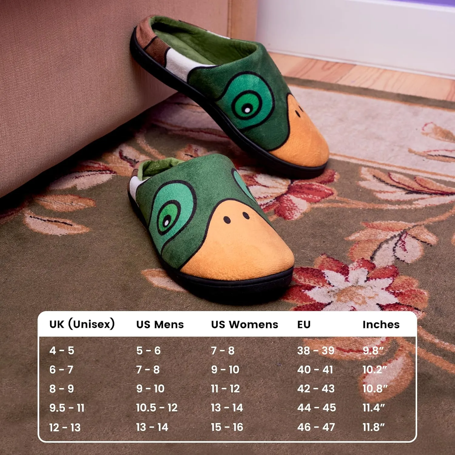 Coddies Duck Slippers | Novelty Shoes for Indoor & Outdoor Use | Men, Women & Children | 5 Sizes | Quacking Gift