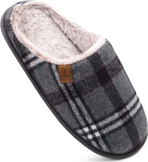 COFACE Unisex Mens Womens Cozy Memory Foam Scuff Slippers Casual Slip On Warm House Shoes Indoor/Outdoor Sandal Slippers With Arch Support Rubber Sole Size 4-15
