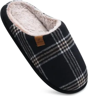 COFACE Unisex Mens Womens Cozy Memory Foam Scuff Slippers Casual Slip On Warm House Shoes Indoor/Outdoor Sandal Slippers With Arch Support Rubber Sole Size 4-15