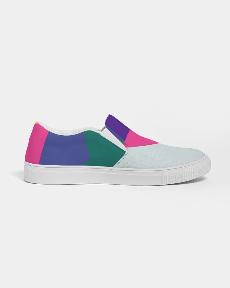 Color Abstract Women's Slip-On Canvas Shoe