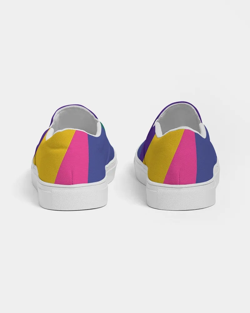 Color Abstract Women's Slip-On Canvas Shoe