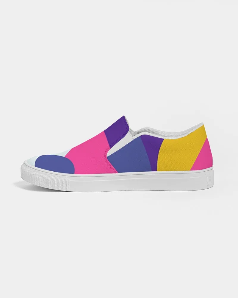 Color Abstract Women's Slip-On Canvas Shoe