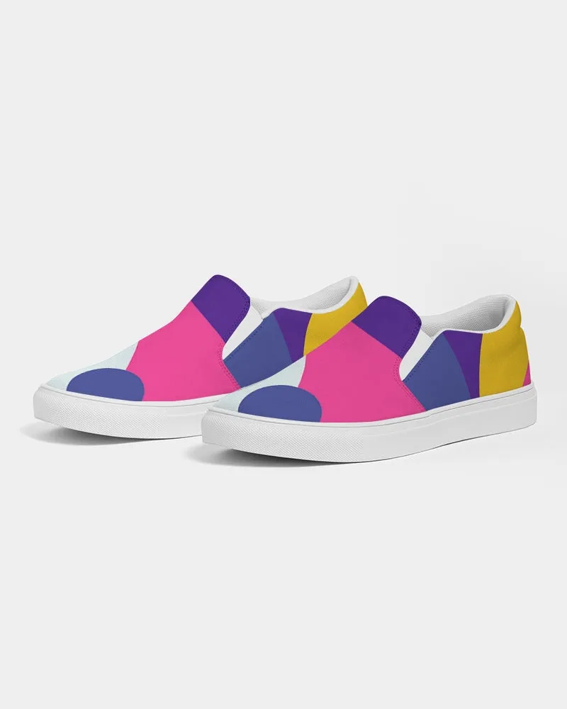 Color Abstract Women's Slip-On Canvas Shoe