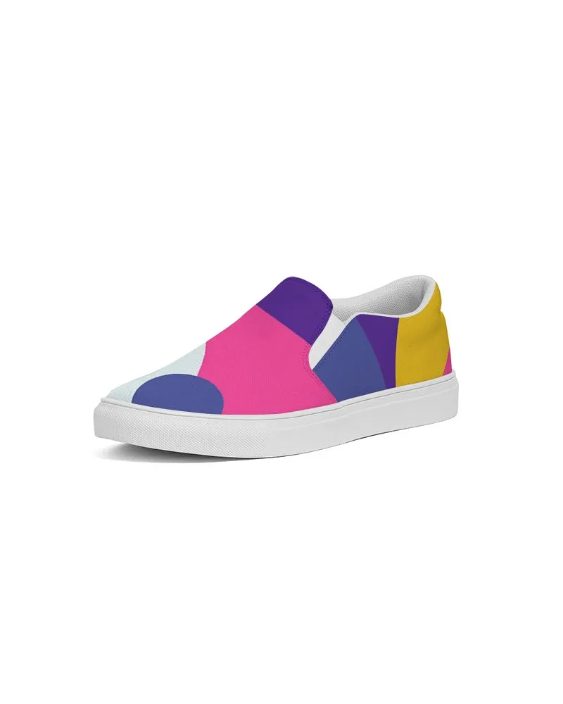 Color Abstract Women's Slip-On Canvas Shoe