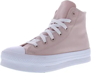 Converse Chuck Taylor All Star Eva Lift High GS Girls Shoes Size 6, Color: Pink Sage/Night Flamingo/White