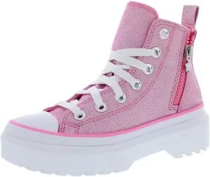 Converse Chuck Taylor All Star Lugged Lift Hi GS Girls Shoes Size 11, Color: Oops Pink/White/Black-Pink