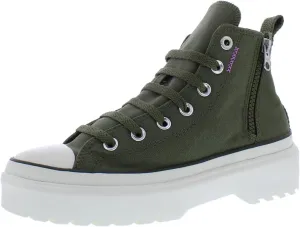 Converse Chuck Tayor All Star Lugged Lift Hi PS Girls Shoes Size 5.5, Color: Utility/Egret/Grape Fizz