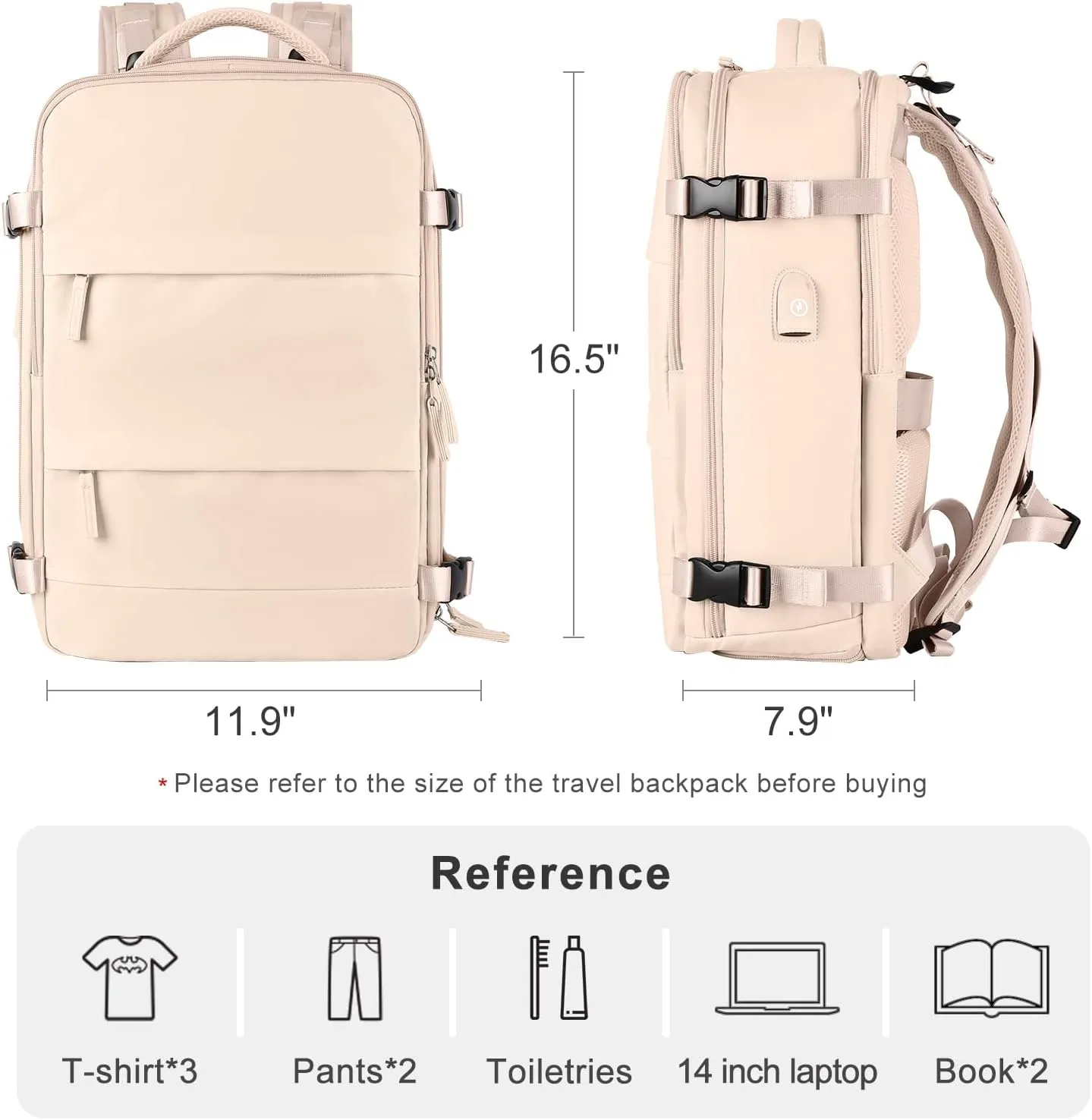 coofay Carry On Backpack Flight Approved Personal Item Travel Backpack For Women Airline Approved Waterproof Sports Luggage Backpack Casual Daypack Small Hiking Backpack