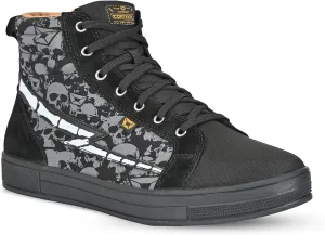 cortech Slayer Canvas Skulls Motorcycle Riding Shoes