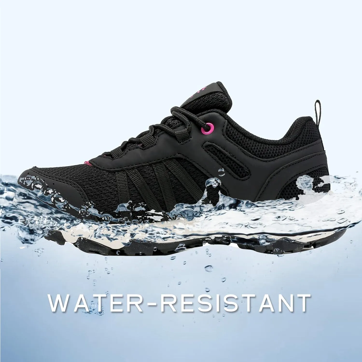 COTTIMO Women's Waterproof Hiking Shoes Non Slip Sneakers Lightweight Tennis Shoes for Work Walking Running Trekking Trail Shoes