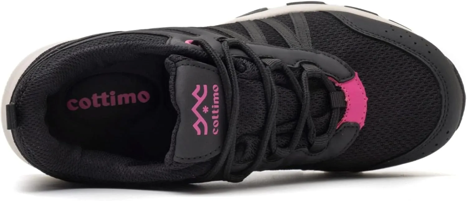 COTTIMO Women's Waterproof Hiking Shoes Non Slip Sneakers Lightweight Tennis Shoes for Work Walking Running Trekking Trail Shoes