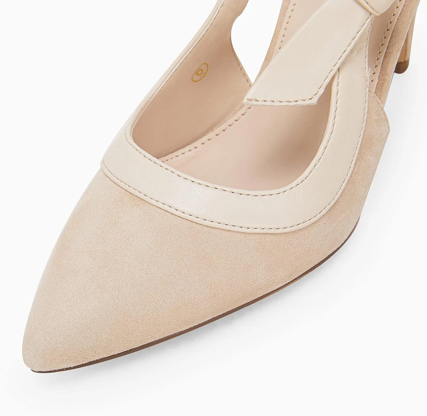 Coutgo Women's Pointed Toe High Heels Slingback Bowknot Formal Pumps Dress Shoes