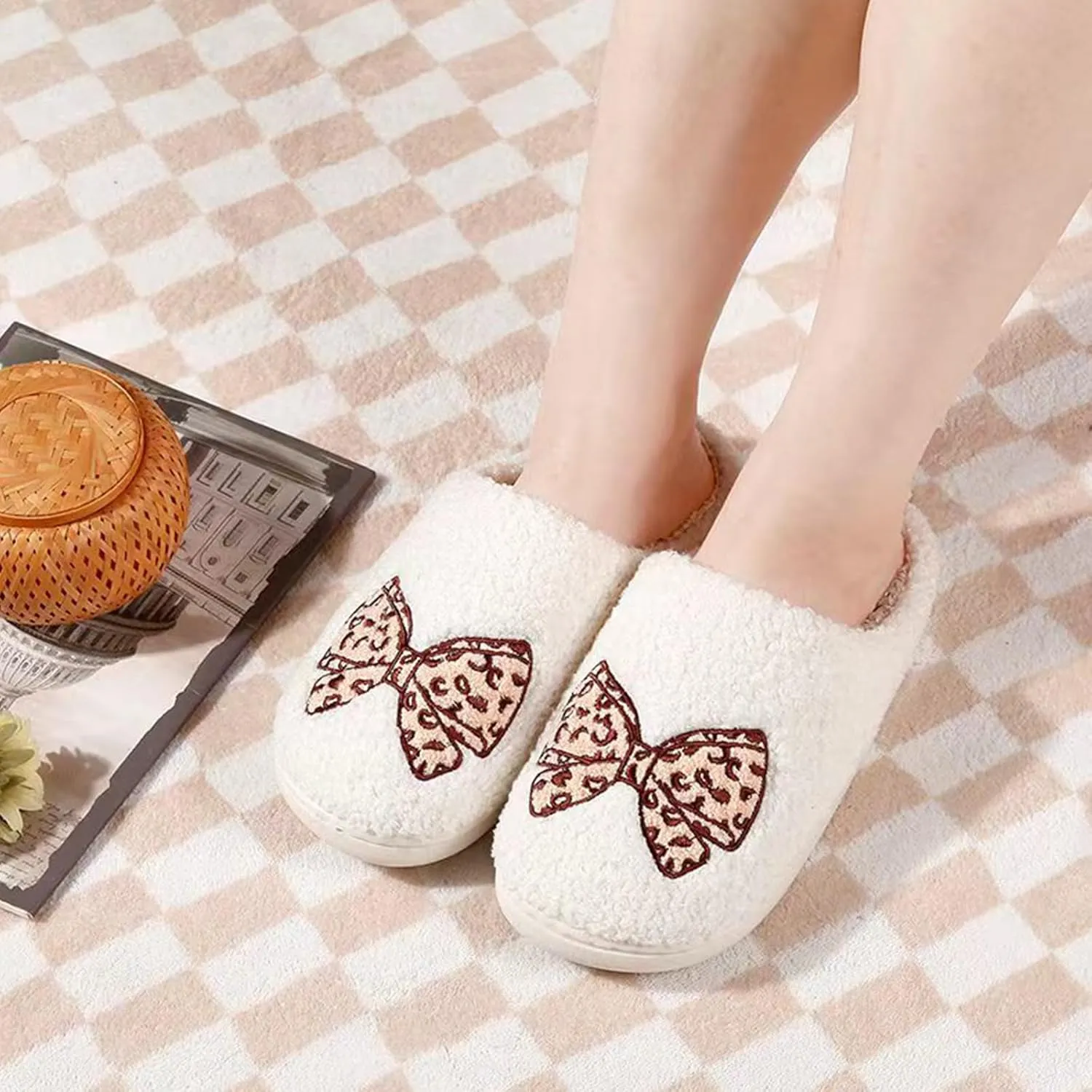 Cowboy Boot Slippers for Women Disco Cowgirl Hat Slippers for Women Memory Foam Shoes