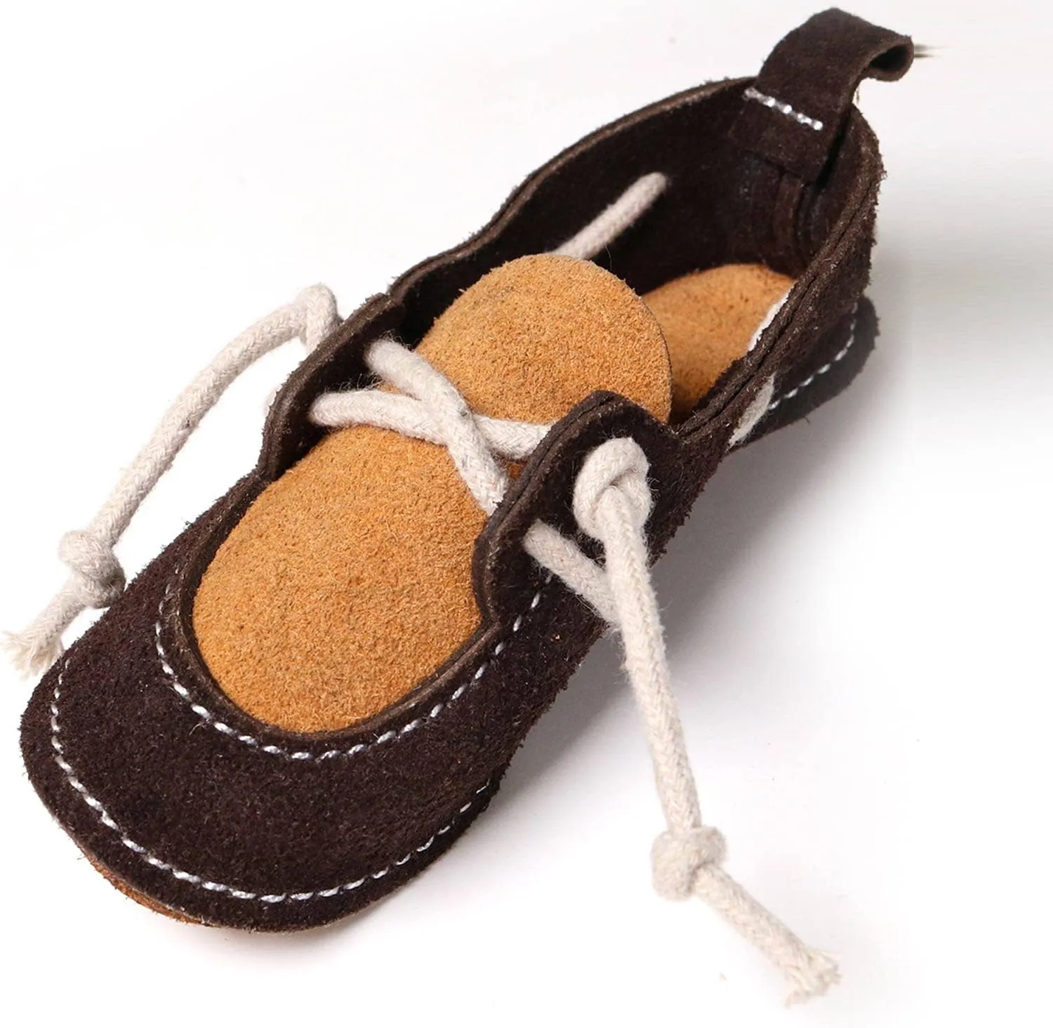 Cowhide Chew Toy Deck Shoes