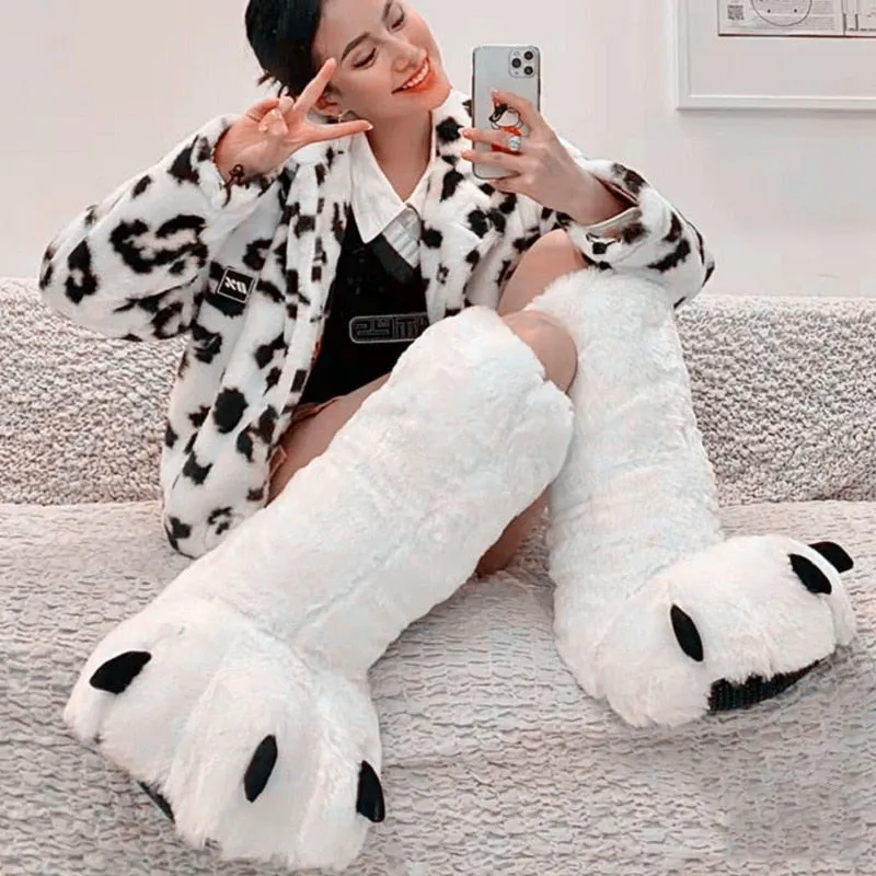 Cozy Bear Claw Slippers