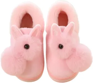 Cozy Enclosed-heel Cotton Slippers for Women Warm Comfort Soft Slippers Thickened Soles Non-slip Soles Cute Cartoon Rabbit Slippers Winter Slippers