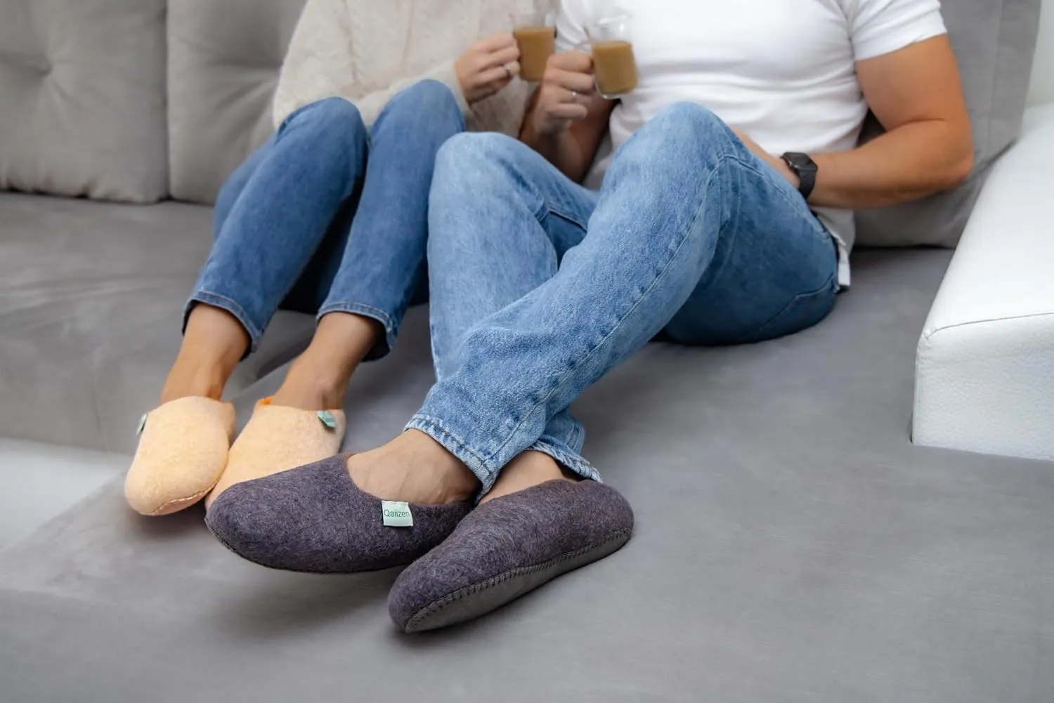 Cozy Felted Merino Wool Handmade Home Slippers. Natural Warm Soft and Comfy For all seasons.