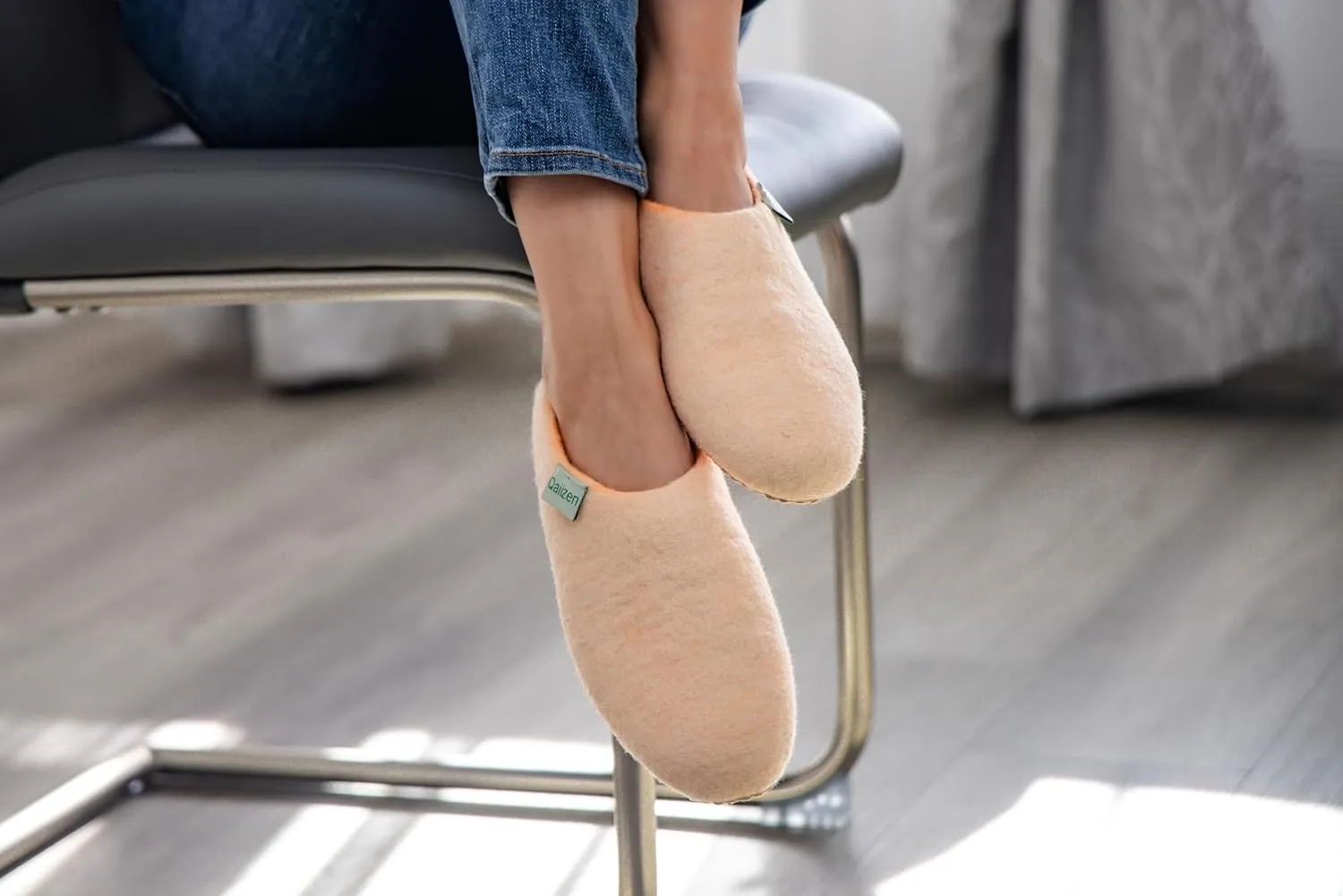Cozy Felted Merino Wool Handmade Home Slippers. Natural Warm Soft and Comfy For all seasons.