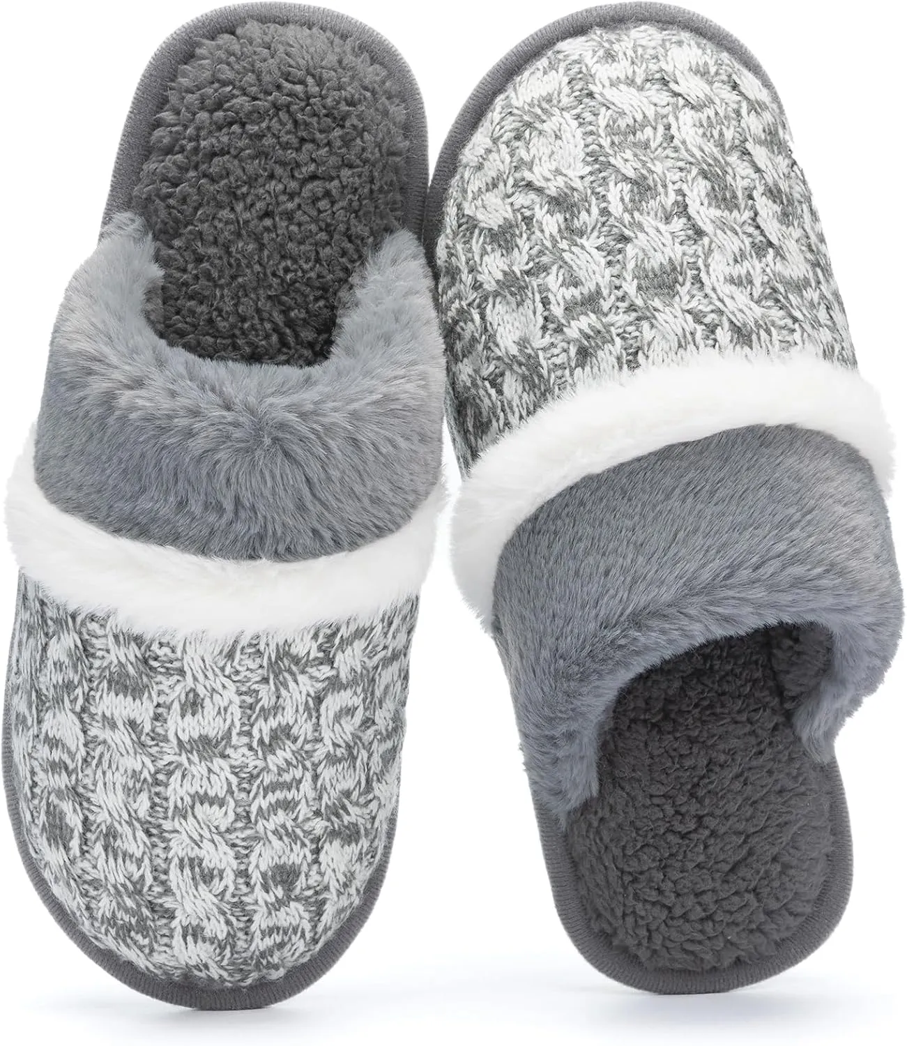 Cozy Slippers for Women Indoor and Outdoor Fuzzy House Shoes with Memory Foam Anti-Skid Sole Gifts for Women Mom Ladies