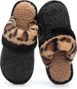 Cozy Slippers for Women Indoor and Outdoor Fuzzy House Shoes with Memory Foam Anti-Skid Sole Gifts for Women Mom Ladies