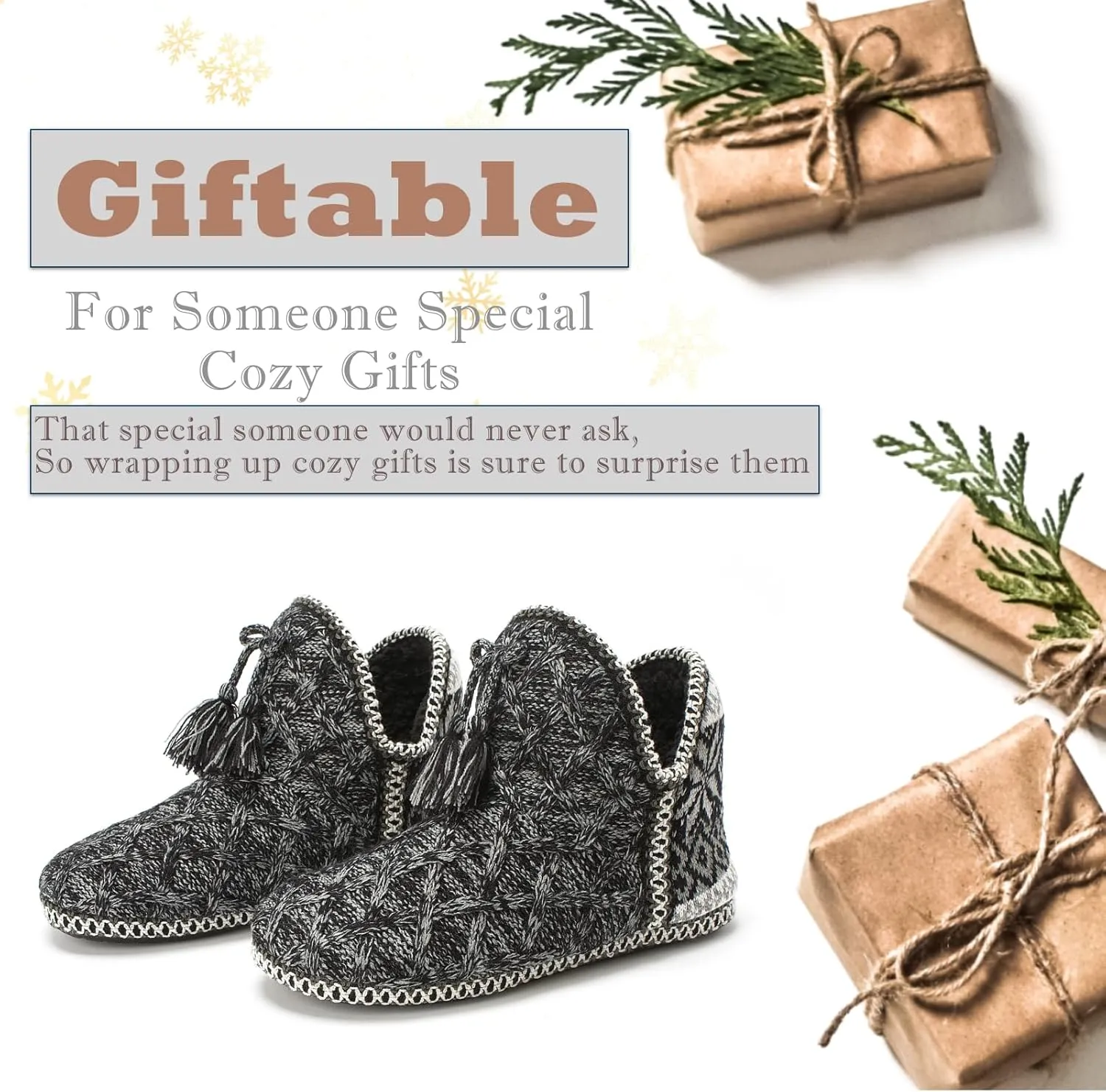 Cozylook Women's Bootie Slippers, Cozy House Shoes with Memory Foam, Plush Fleece Lining, Indoor/Outdoor Anti-Slip Sole