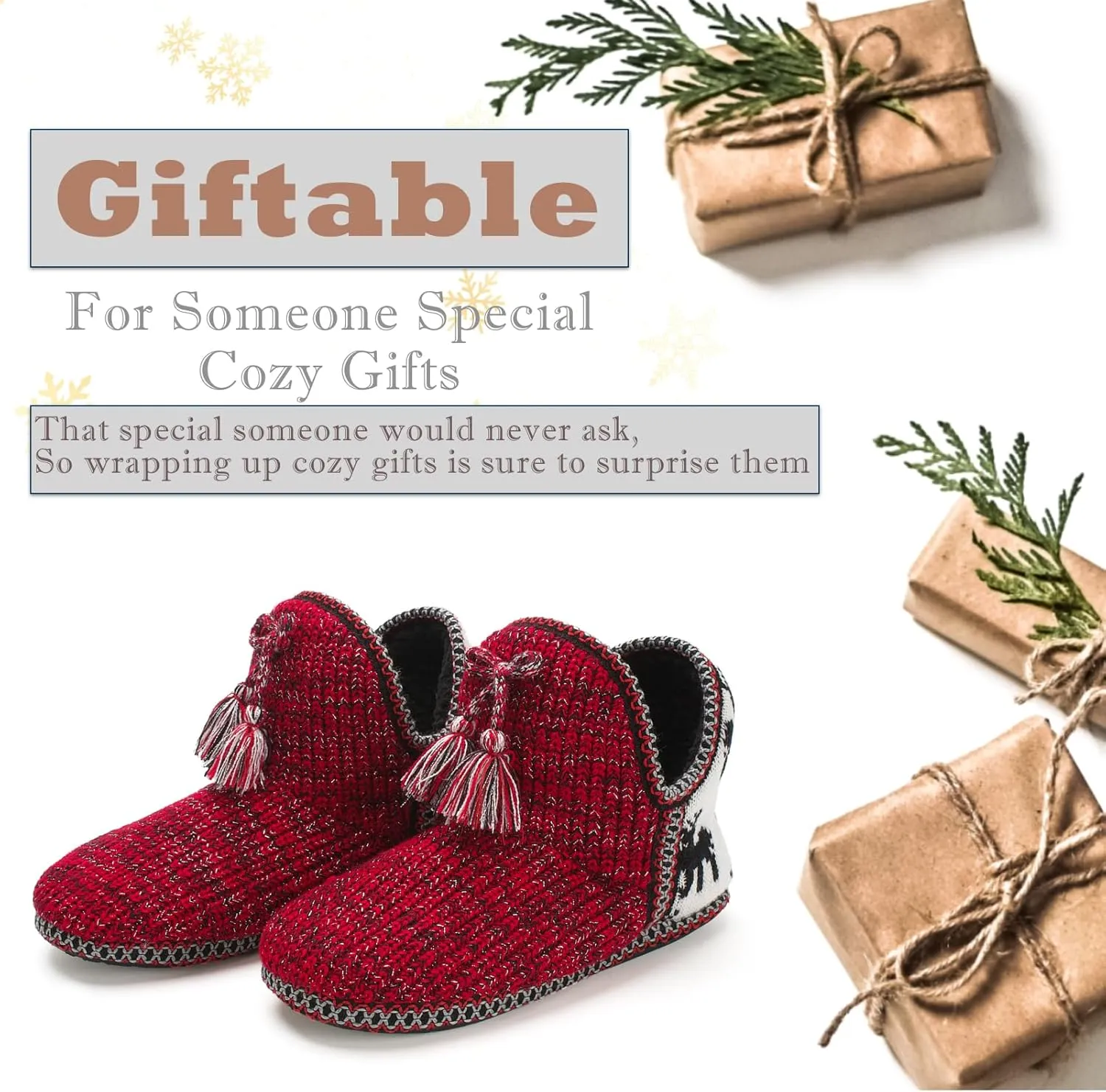 Cozylook Women's Bootie Slippers, Cozy House Shoes with Memory Foam, Plush Fleece Lining, Indoor/Outdoor Anti-Slip Sole