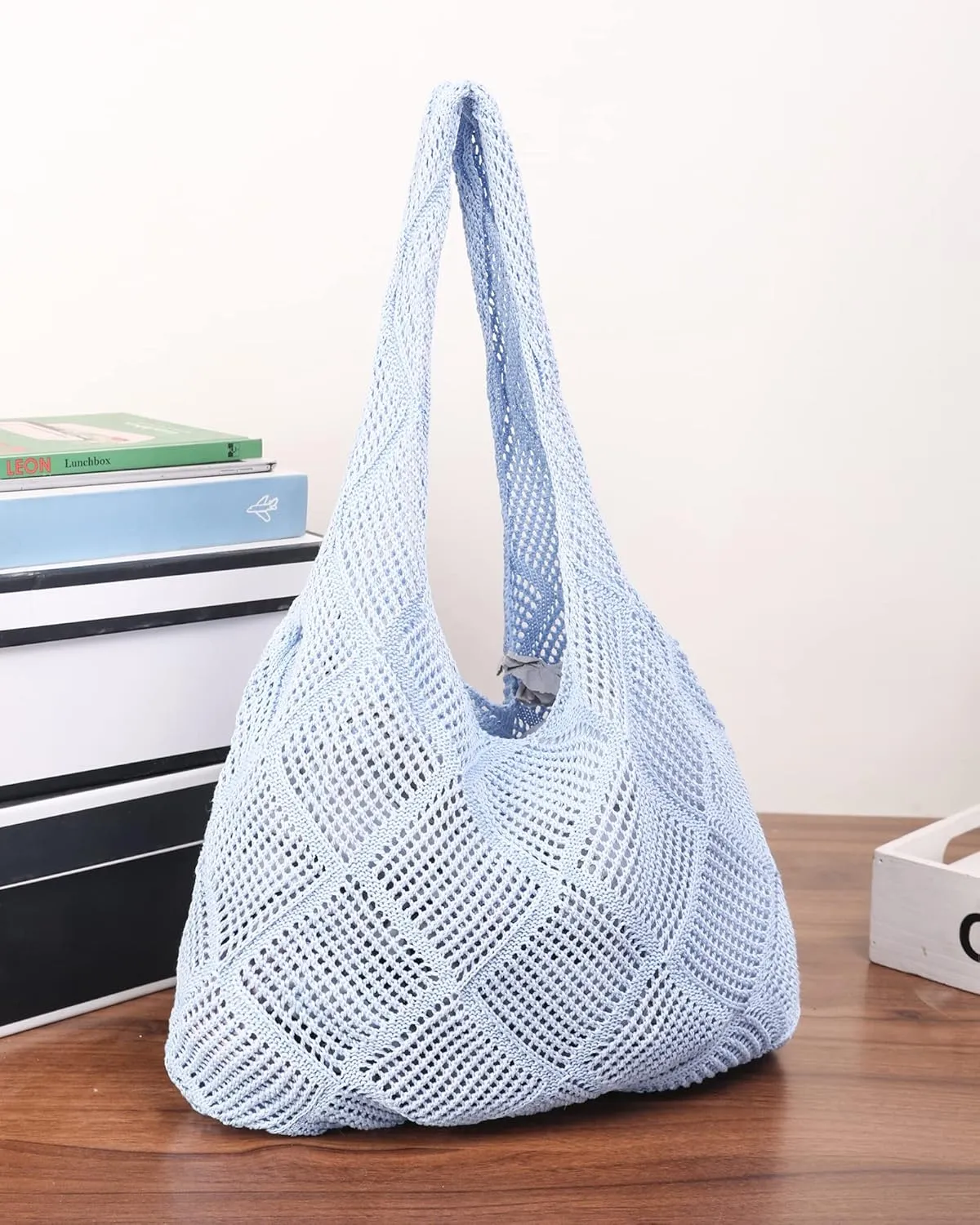 Crochet Mesh Beach Tote Shoulder Handbags Hobo Summer Aesthetic Women's Bag