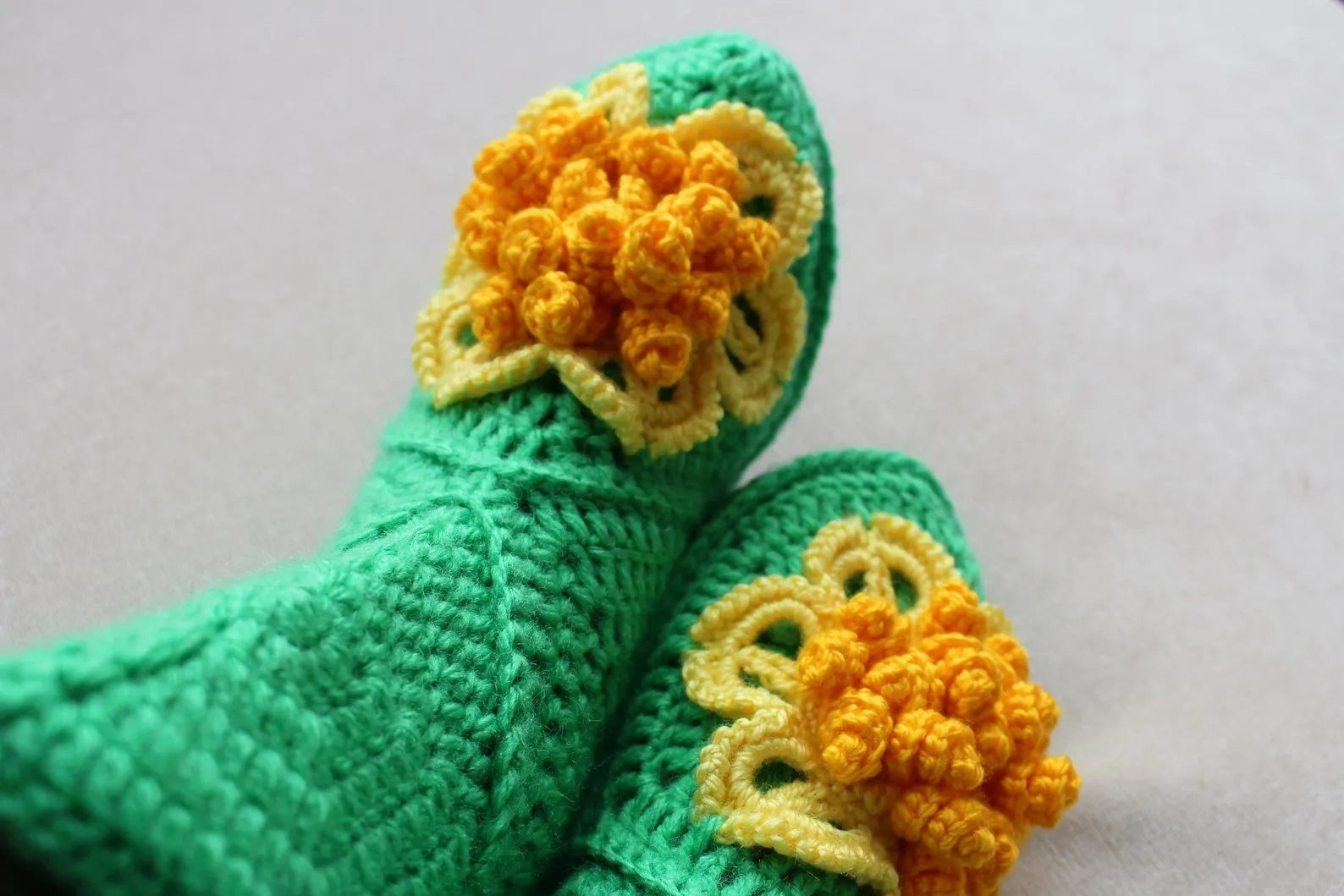 Crochet slipper boots with soles, Soft girl aesthetic home shoes