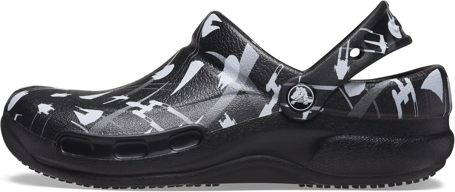 Crocs Unisex-Adult Bistro Graphic Clogs, Slip Resistant Work Shoes