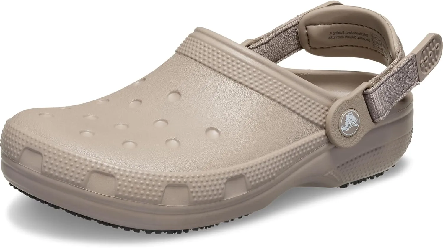Crocs Unisex-Adult Classic Work Clogs, Slip Resistant Shoes, Taupe, 12 Women/10 Men