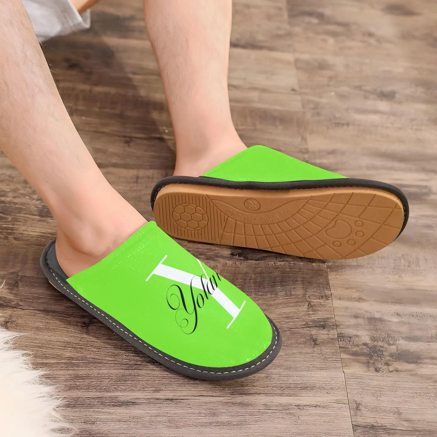 Custom House Slippers for Women Men Non-Slip Personalized Guest Slippers Spa Slippers