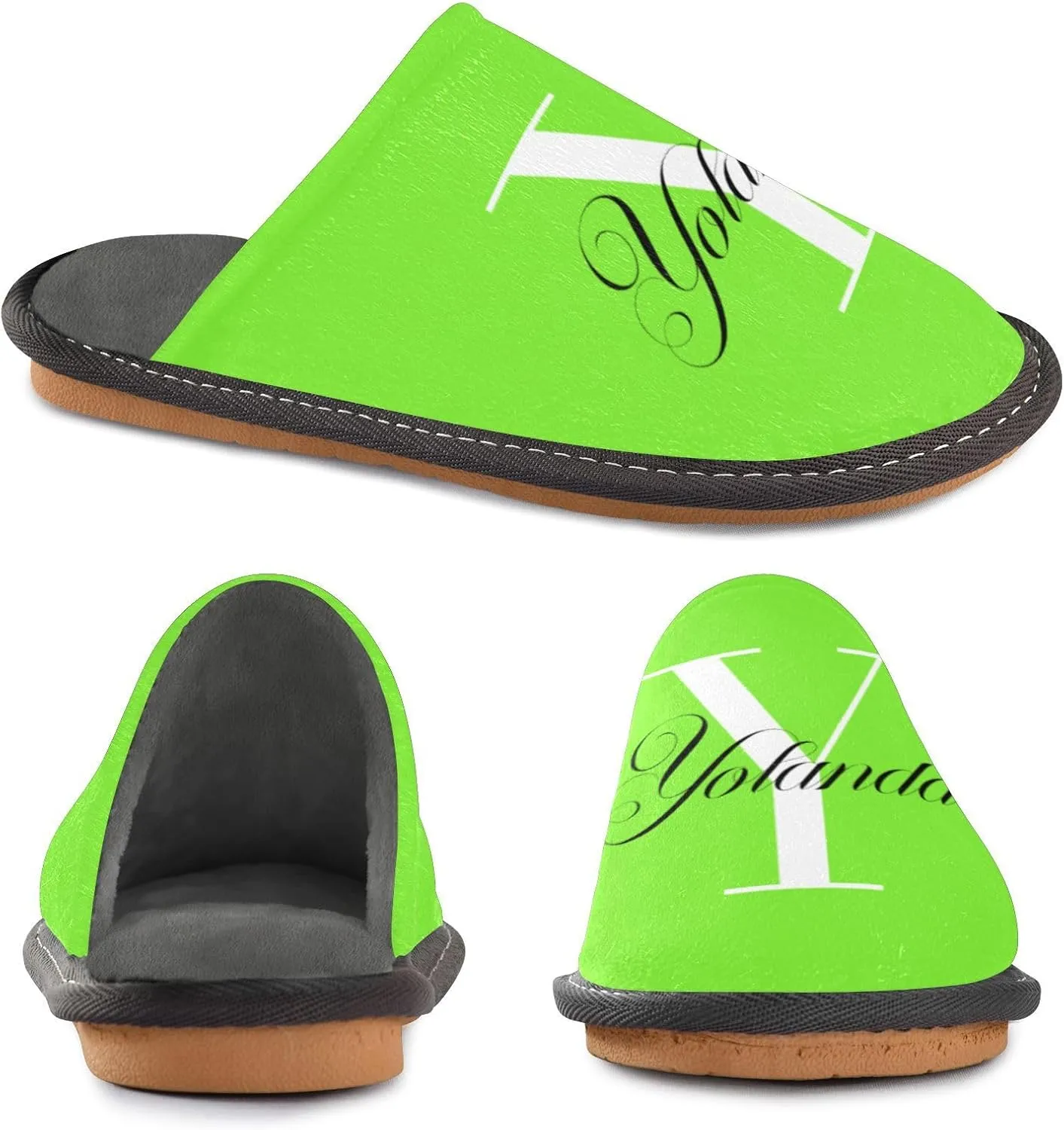 Custom House Slippers for Women Men Non-Slip Personalized Guest Slippers Spa Slippers