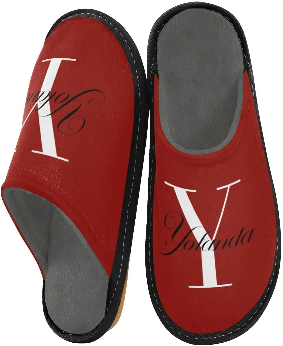 Custom House Slippers for Women Men Non-Slip Personalized Guest Slippers Spa Slippers