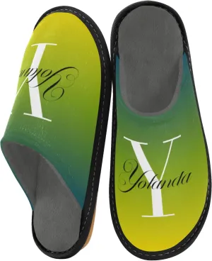 Custom House Slippers for Women Men Non-Slip Personalized Guest Slippers Spa Slippers