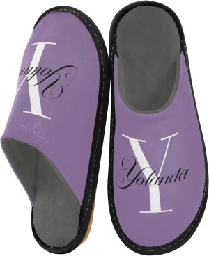 Custom House Slippers for Women Men Non-Slip Personalized Guest Slippers Spa Slippers