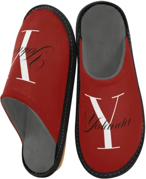Custom House Slippers for Women Men Non-Slip Personalized Guest Slippers Spa Slippers