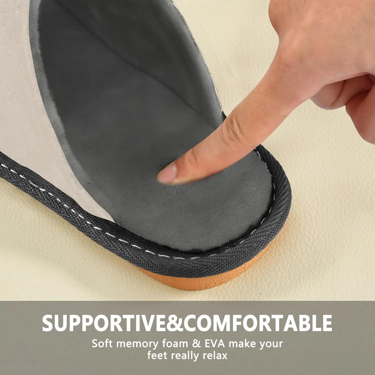 Custom House Slippers for Women Men Non-Slip Personalized Guest Slippers Spa Slippers