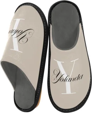 Custom House Slippers for Women Men Non-Slip Personalized Guest Slippers Spa Slippers