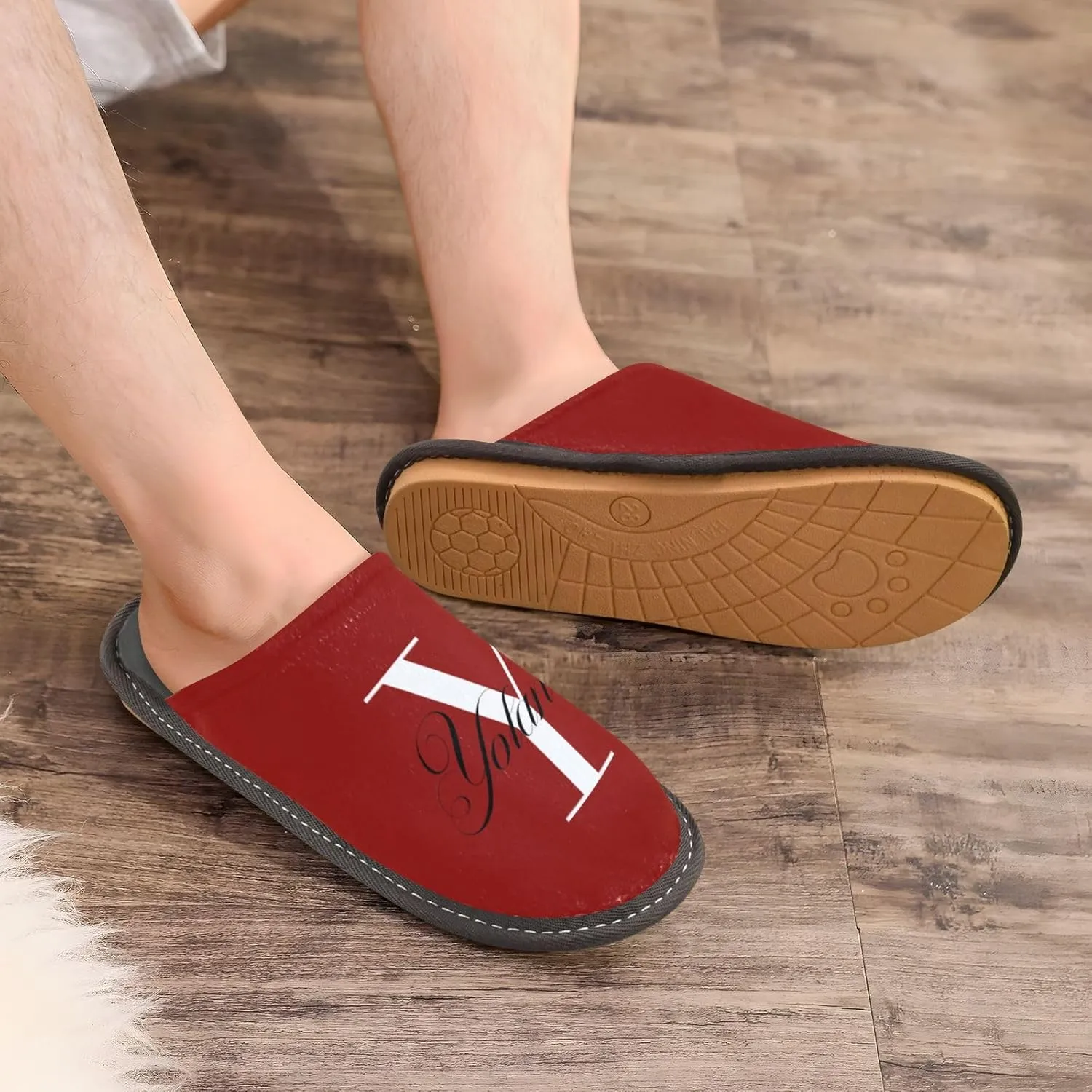 Custom House Slippers for Women Men Non-Slip Personalized Guest Slippers Spa Slippers