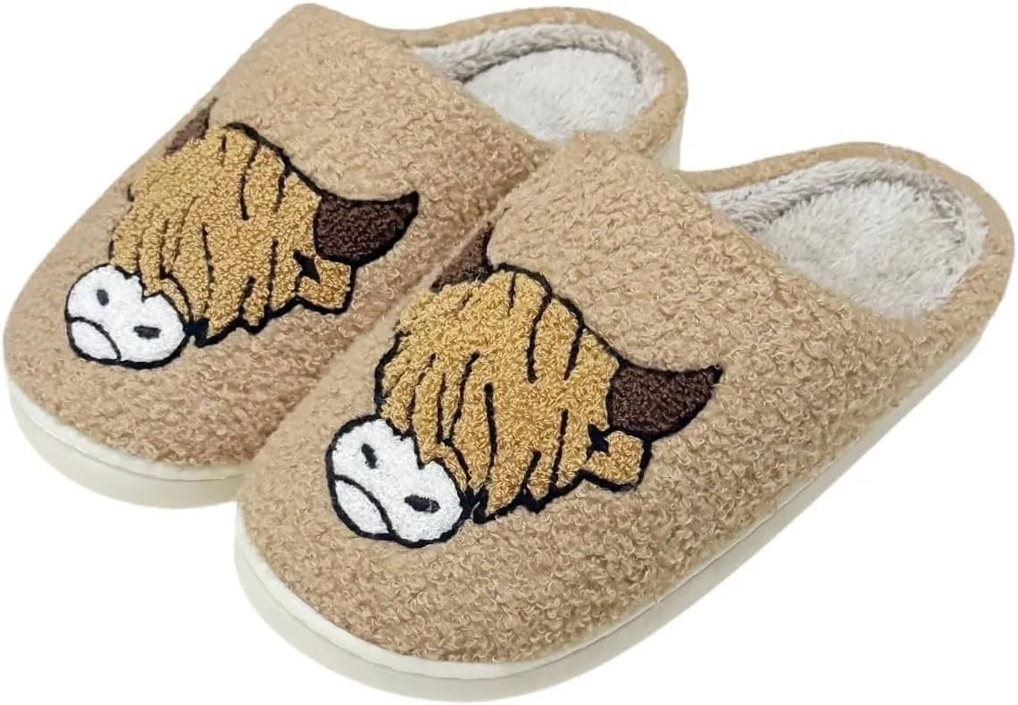 Cute Animal Slippers for Women Man Cartoon Animal Slippers for Woman Fuzzy Memory Foam Winter Warm Fluffy Shoes