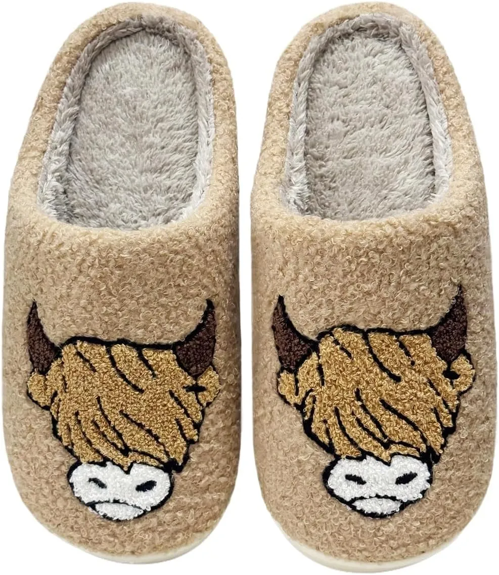 Cute Animal Slippers for Women Man Cartoon Animal Slippers for Woman Fuzzy Memory Foam Winter Warm Fluffy Shoes