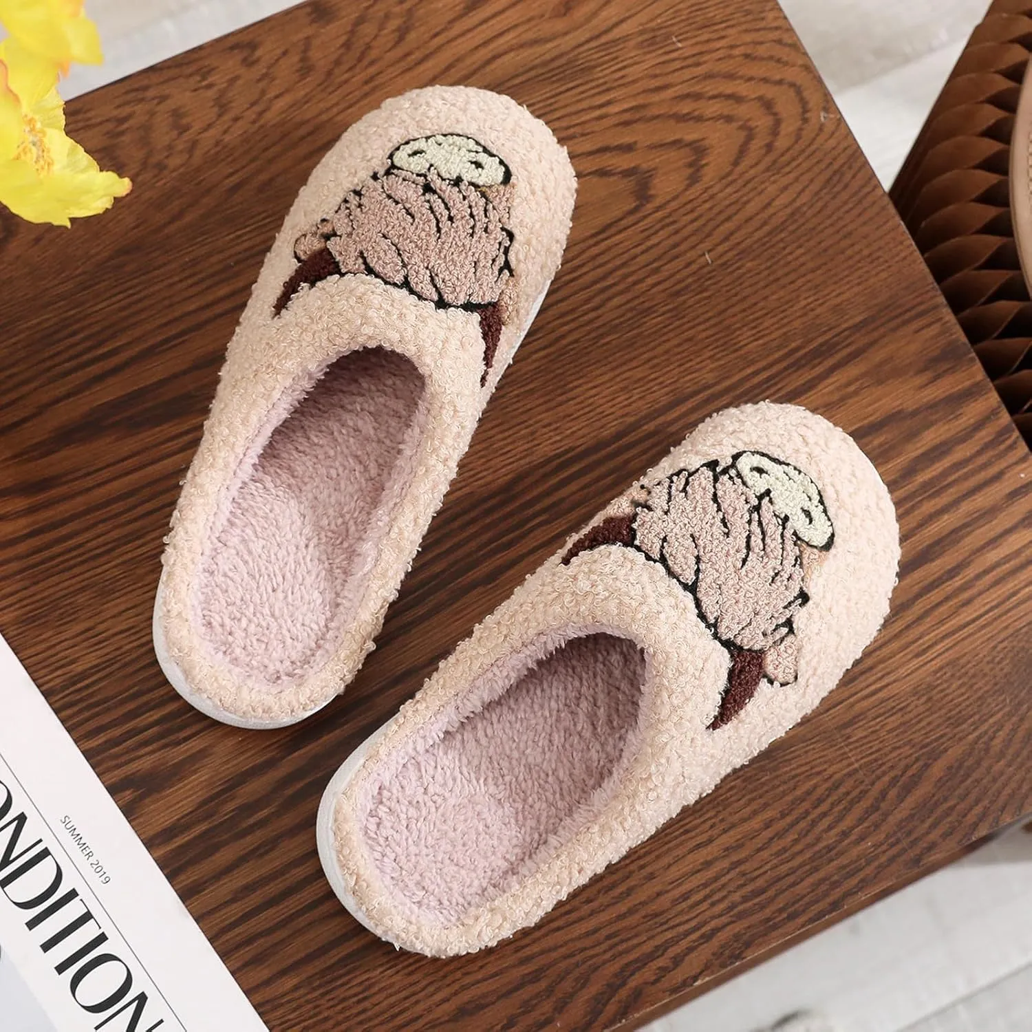 Cute Animal Slippers for Women Man Cartoon Animal Slippers for Woman Fuzzy Memory Foam Winter Warm Fluffy Shoes