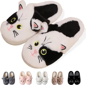 Cute Animal Slippers For Womens Mens Indoor Soft Cozy Cotton Warm Winter Home Slippers Funny Preppy Bedroom Shoe For Women Men