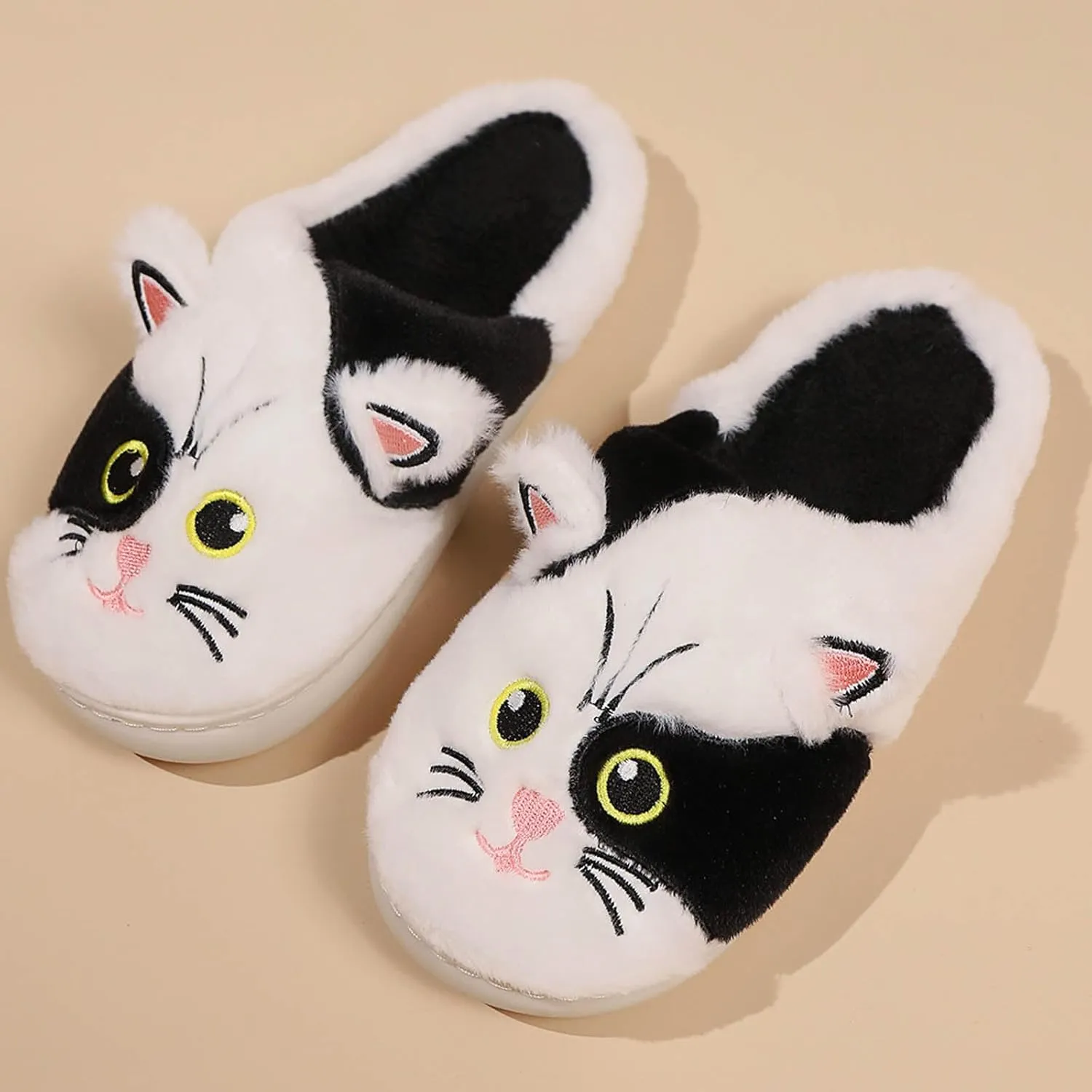 Cute Animal Slippers For Womens Mens Indoor Soft Cozy Cotton Warm Winter Home Slippers Funny Preppy Bedroom Shoe For Women Men