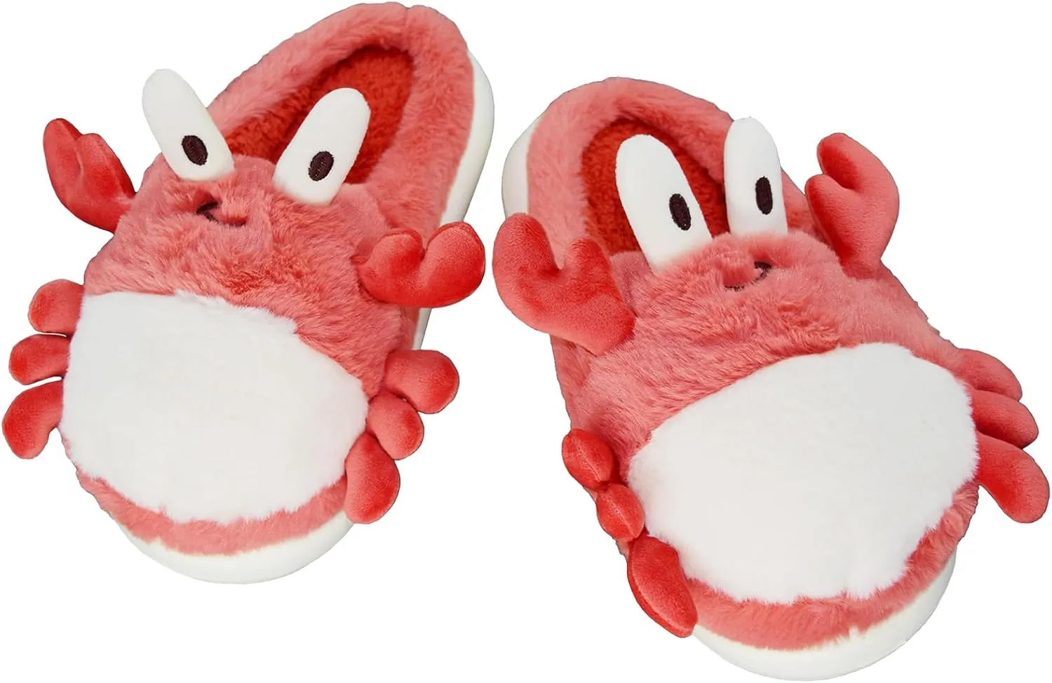 Cute Fuzzy Animal Fleece Slippers for Women, Soft Warm House Slippper, Winter Cozy Home Indoor Non-Slip Slippers