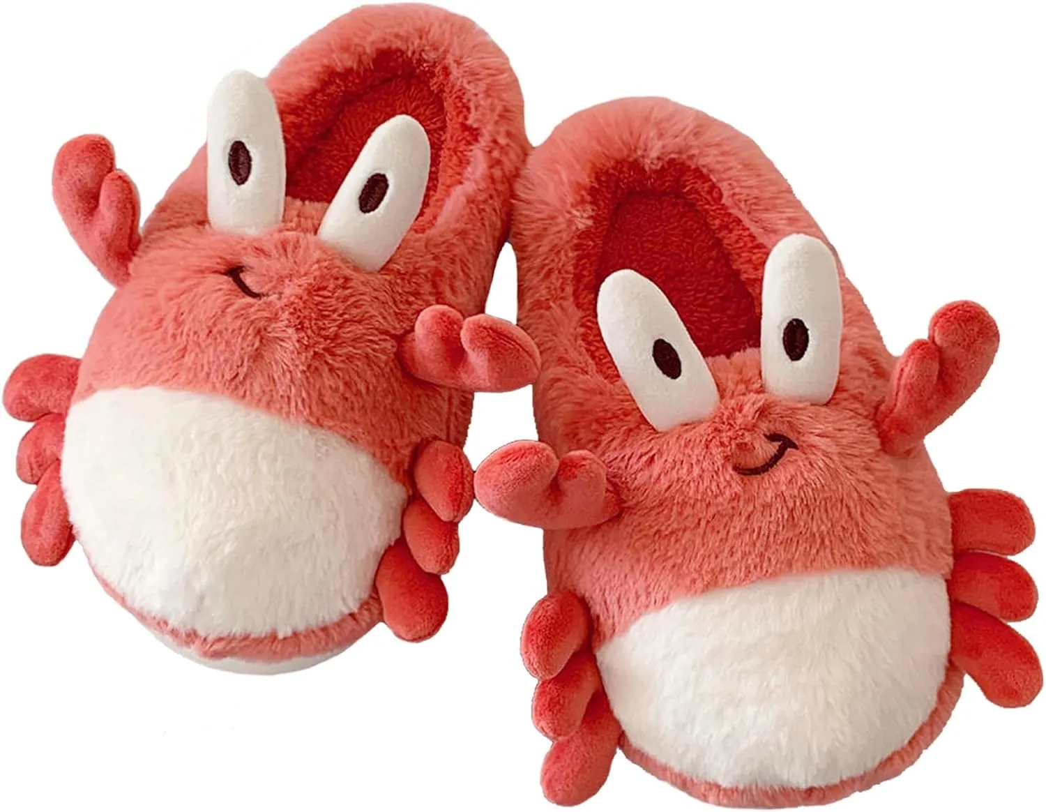 Cute Fuzzy Animal Fleece Slippers for Women, Soft Warm House Slippper, Winter Cozy Home Indoor Non-Slip Slippers