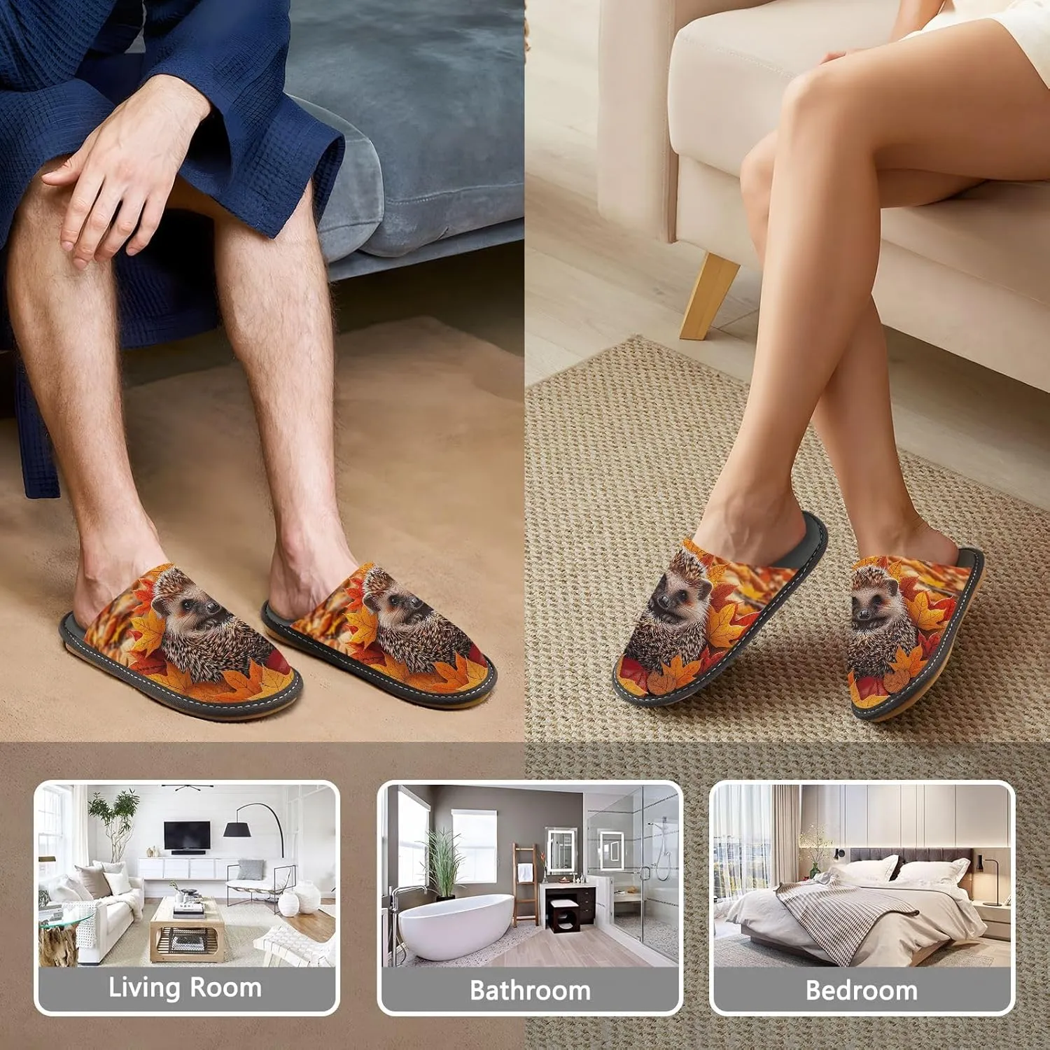 Cute Fuzzy Slippers Mens Houseshoes Women's Indoor Outdoor Slippers Home Slippers for Men