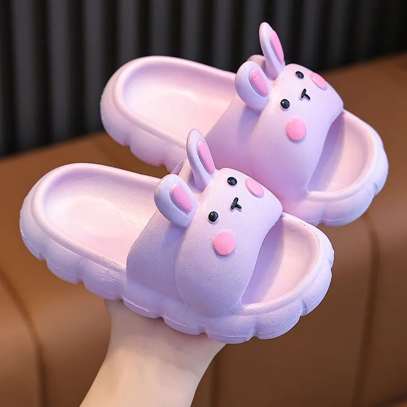 Cute Rabbit Girls’ Slippers – Summer Non-Slip Style
