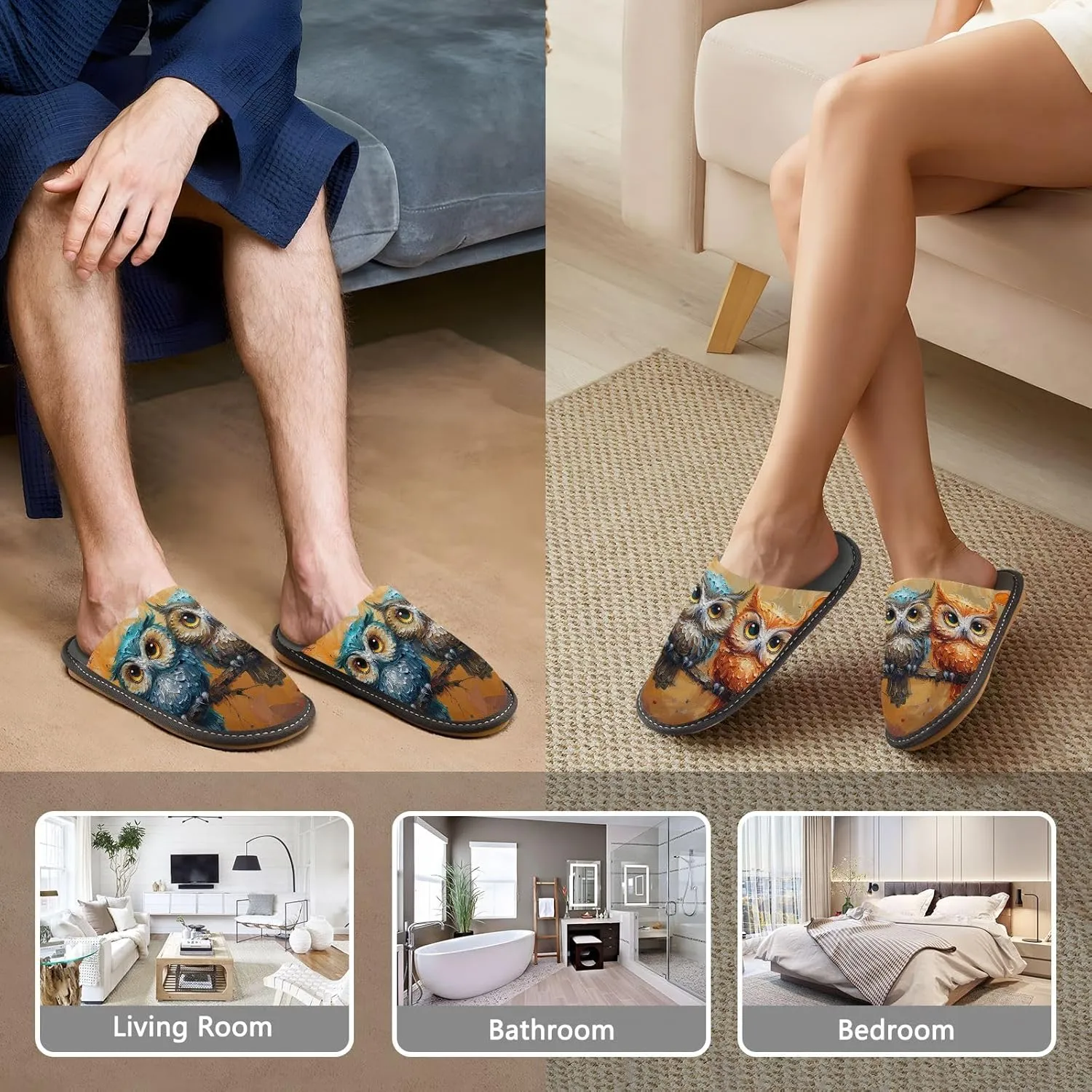 Cute Slippers for Home House Shoes for Men Indoor Washable Slippers for Women Soft Slippers for Men
