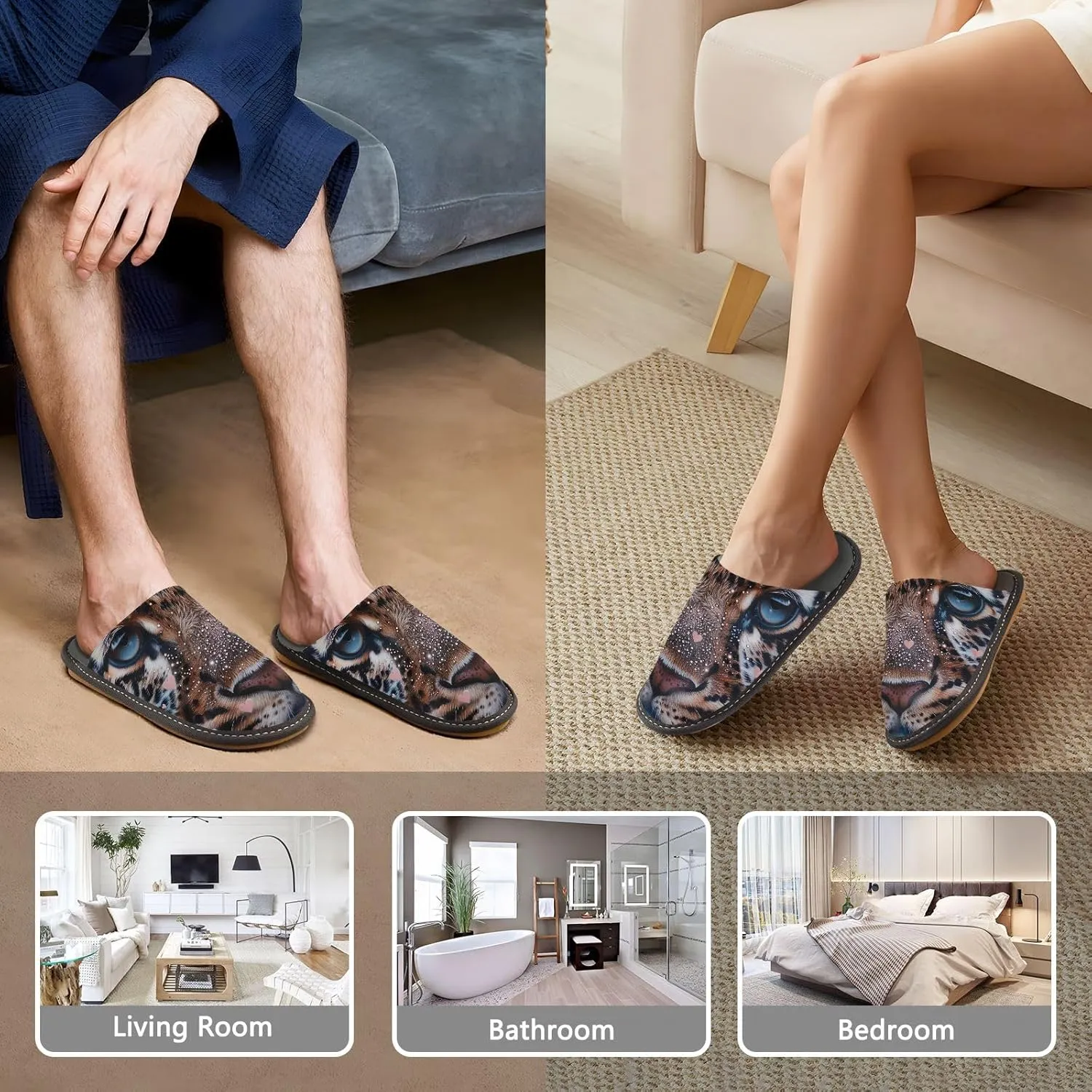 Cute Slippers for Home House Shoes for Men Indoor Washable Slippers for Women Soft Slippers for Men